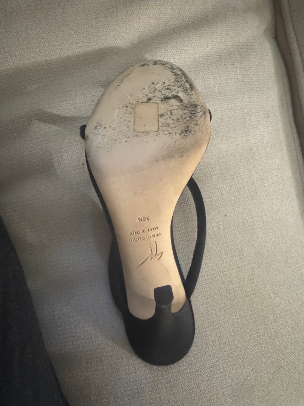 Giuseppe Zanotti -Vero Cuoio Black Slingback Heel